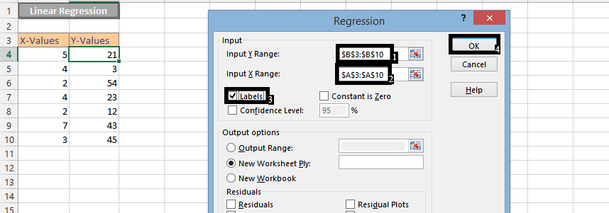 select cells labels